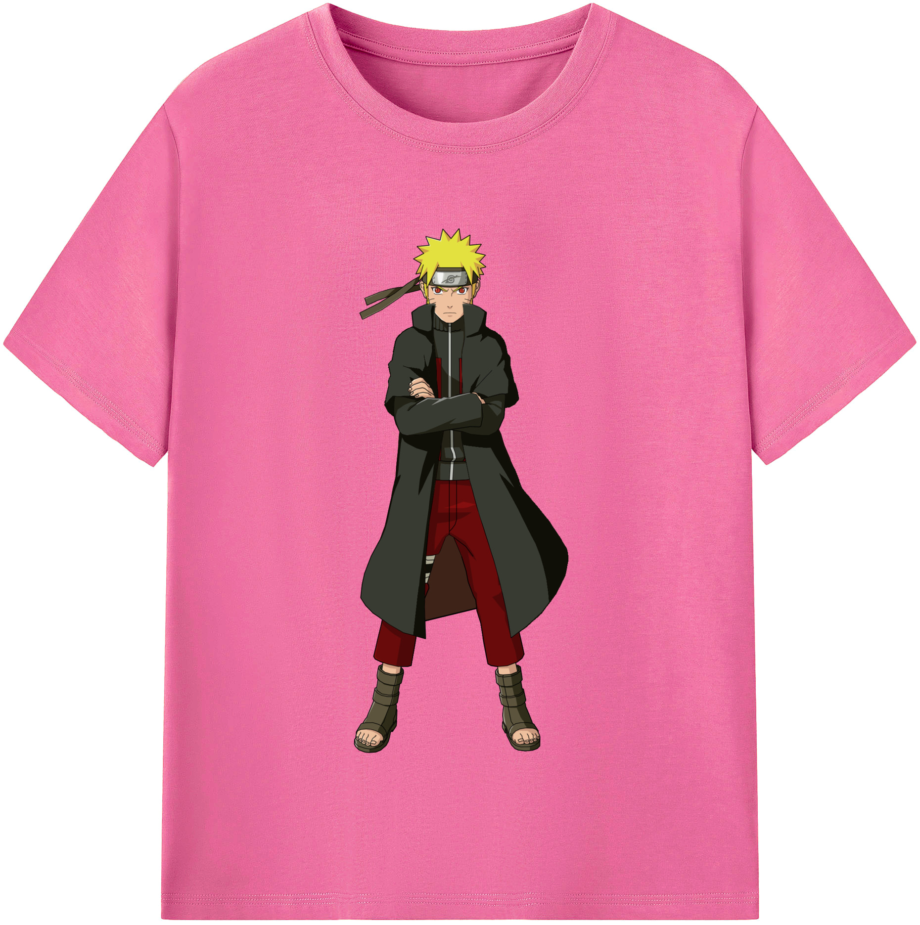 （画像用） NARUTO -ナルト- うずまき ナルト Uzumaki Naruto レディースカジュアルプリントTシャツ（綿100％）